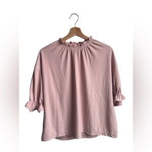 Madewell Clipdot Ruffle Top